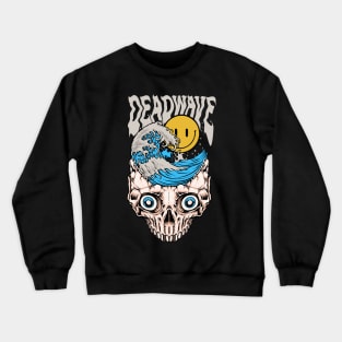 dead wave skull Crewneck Sweatshirt